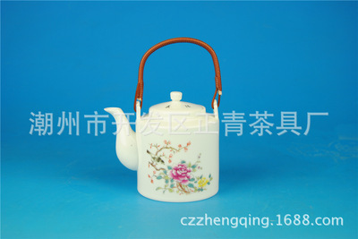 牡丹花鳥提梁陶瓷茶壺 經(jīng)典工藝與實用美學(xué)的完美結(jié)合